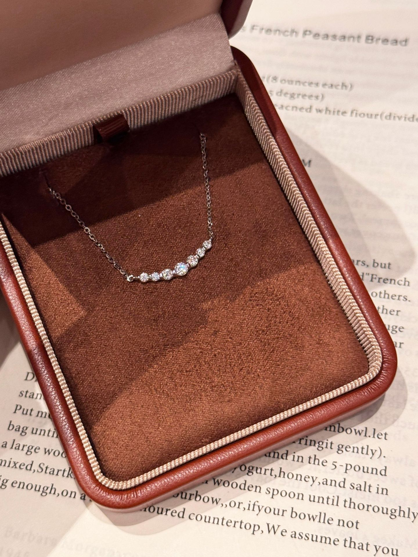 S925 Sterling Silver Moissanite Smile Collarbone Cross Chain Necklace for Women