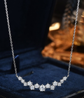 Luxury Floral Moissanite 925 Sterling Silver Necklace