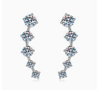 Moissanite S925 silver Stud Earrings