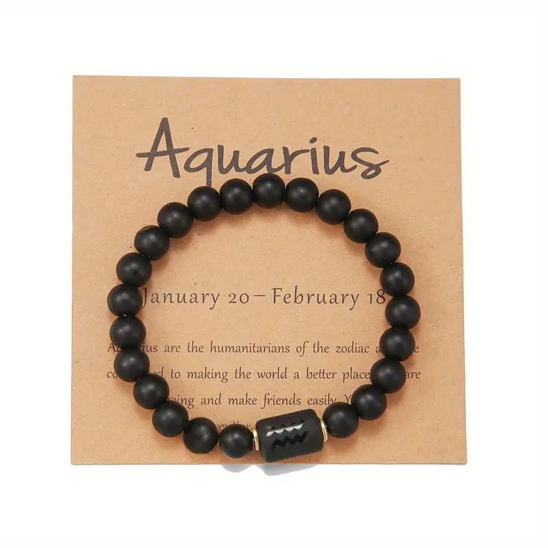 Natural stone beaded tiger eye picture stone bracelet zodiac bracelet