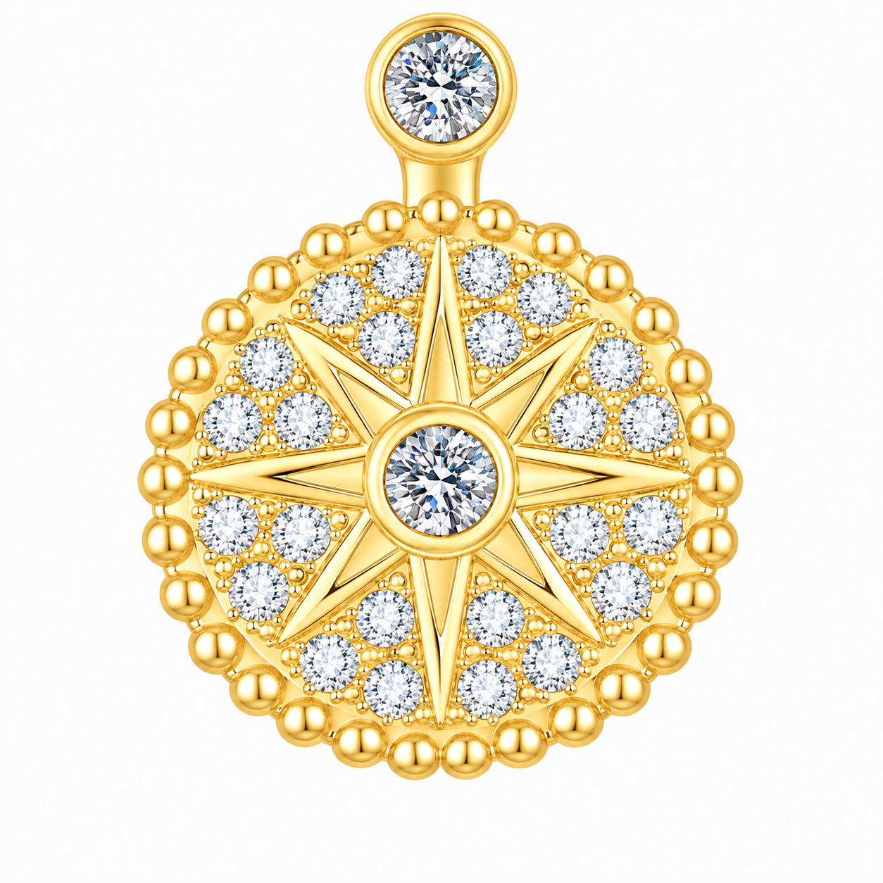 Trendy Lucky Eight-Pointed Star Moissanite 925 Sterling Silver Stud Earrings