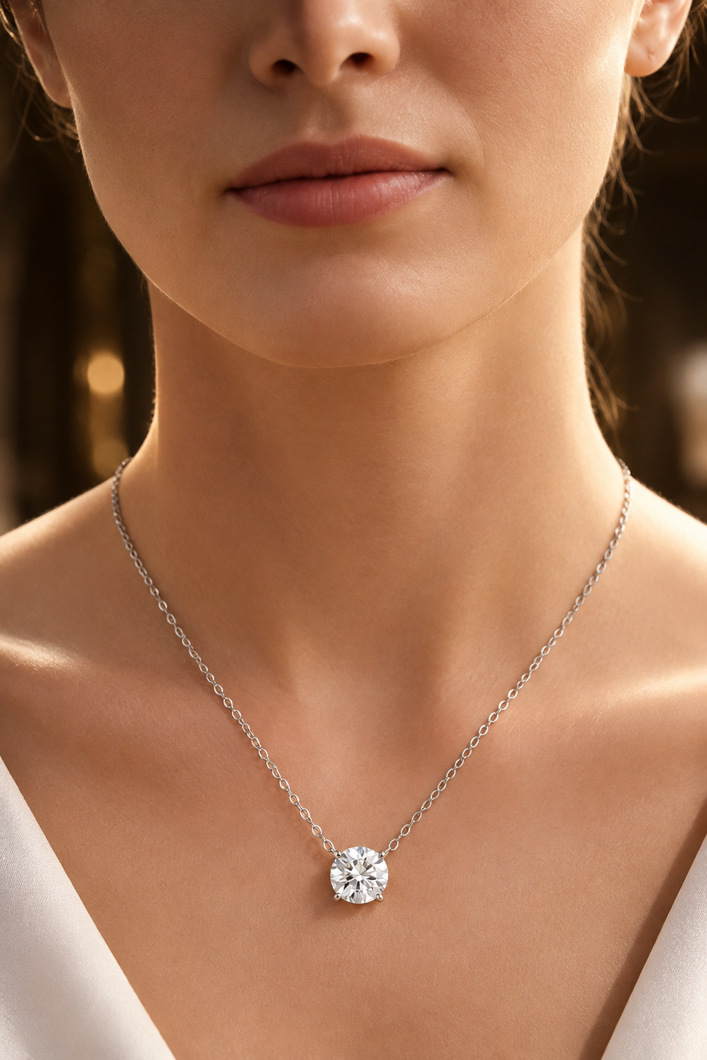 Moissanite Lucky Single Star S925 Silver Necklace