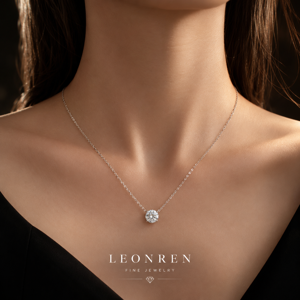 Moissanite Lucky Single Star S925 Silver Necklace