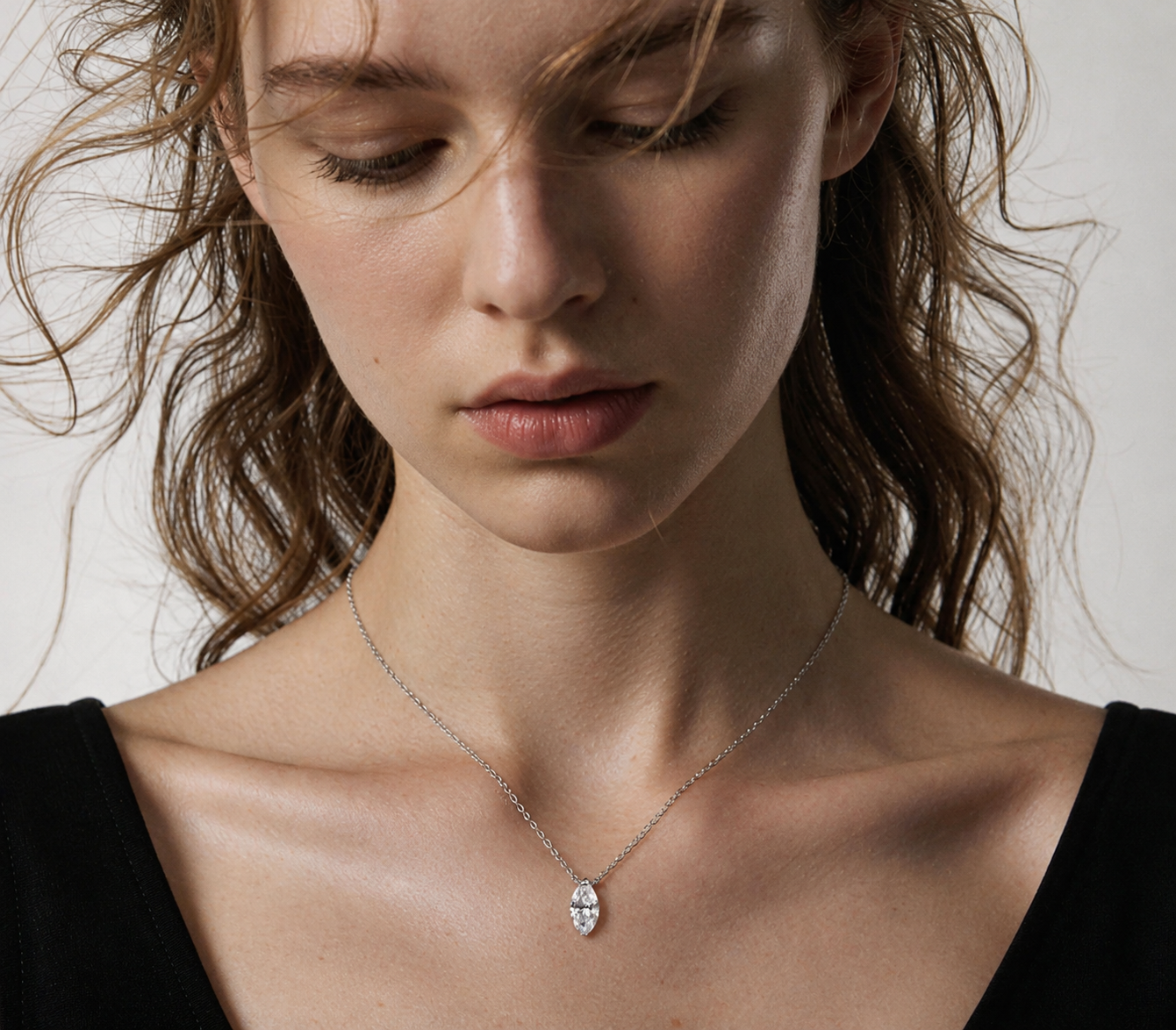 Minimalist Rhombus Moissanite Pendant【2Carat 6mm*12mm】  S925 Sterling Silver