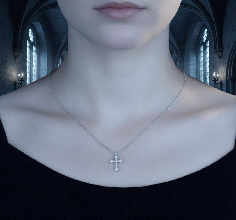 Minimalist Luxury Moissanite 925 Sterling Silver Cross Necklace